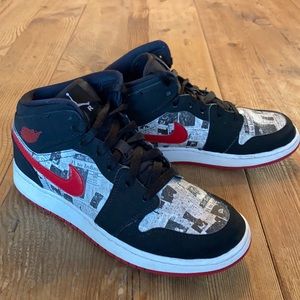 Air Jordan 1 Mid Newsprint Size 6Y